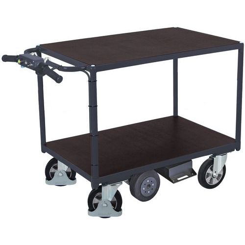 Actiwork - Chariot Électrique B-Well 1000kg - 2 Plateaux Antidérapants - 1195x800mm - Éco-responsable