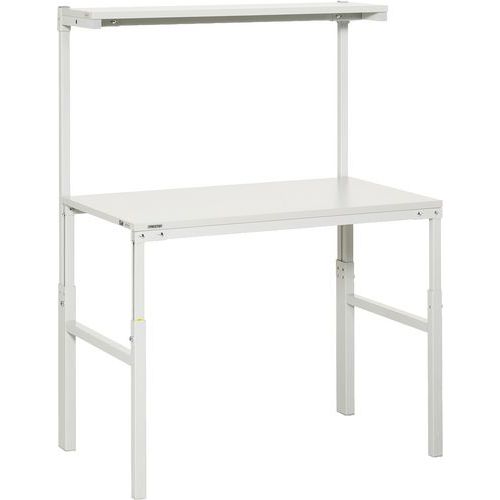 Treston - Établi TPH Standard - 120 cm Largeur - Hauteur Réglable 65-90 cm - Charge 300 kg - Plateau Mélaminé Bois Métal
