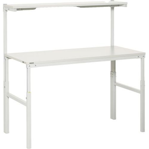 Treston - Établi TPH 150 cm - Hauteur réglable 65-90 cm - Charge 300 kg - Plateau mélaminé bois métal