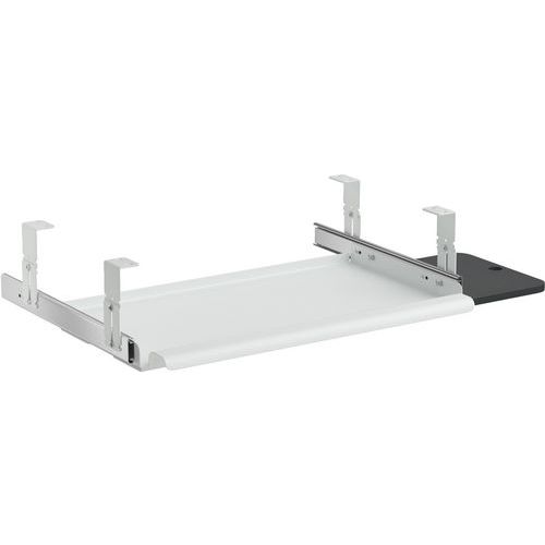 Treston - Support clavier antistatique NT500 - 50x25 cm Gris - Métal - Charge 5kg - Éco-responsable