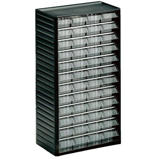Treston - Armoire de rangement 48 tiroirs transparents - Polypropylène - 550x310x180mm - Lean Management