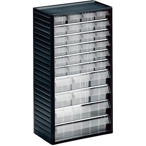 Treston - Armoire de rangement pour petites pièces - Tiroirs transparents - 550x310x180 mm - Polypropylène - Lean Management