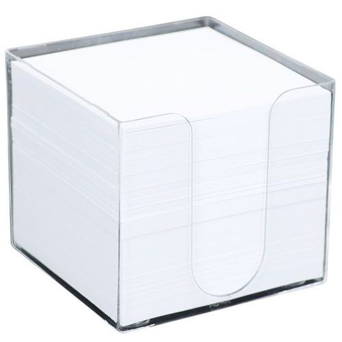 Kangaro - Bloc mémo cubique blanc 90x90 mm - 700 feuilles - Cube plastique pratique
