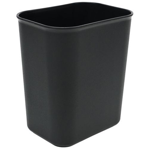 Probbax - Corbeille à déchets rectangulaire 6.6L Noir - 50% Recyclé - Éco-responsable