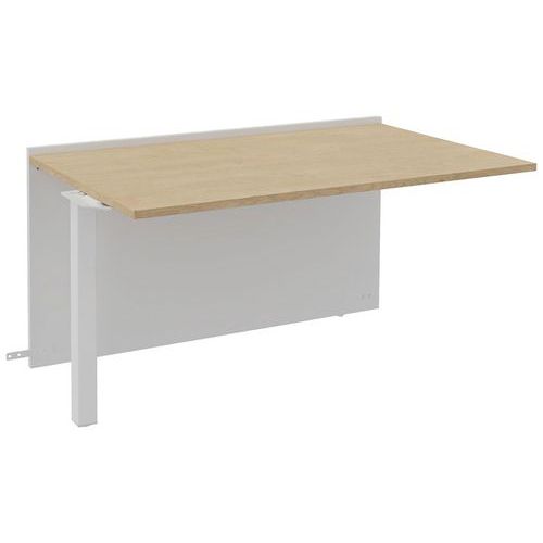 Module Suivant Bas Ola Largeur 160 Cm Blanc Perle/ Chêne Clair