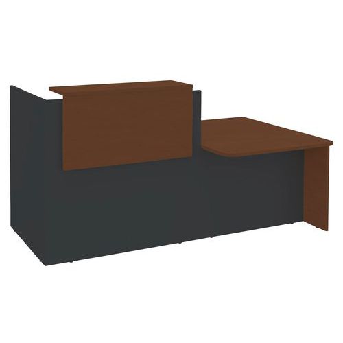 Banque D'accueil Ola+module Bas L.1 M Anthracite/noyer