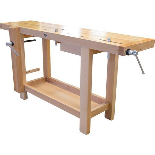 Etabli Sculpteur avec Presses Verticale et à Chariot 2400 x 500 mm - Etablis Francois