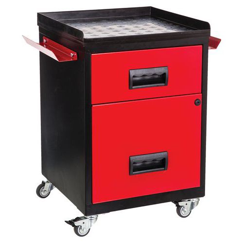 Mini Servante Taxi Roll 2 Tiroirs Noir/rouge
