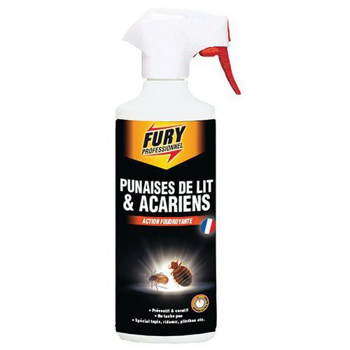 Fury Tue Punaises De Lit Et Acariens Prêt à L'emploi 500ml - Lot De 6
