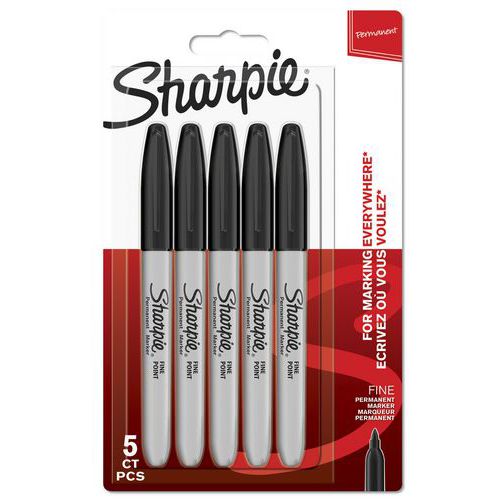 Marqueur Permanent Sharpie Fineâ„¢ Capuchonné Noir - Sharpie®