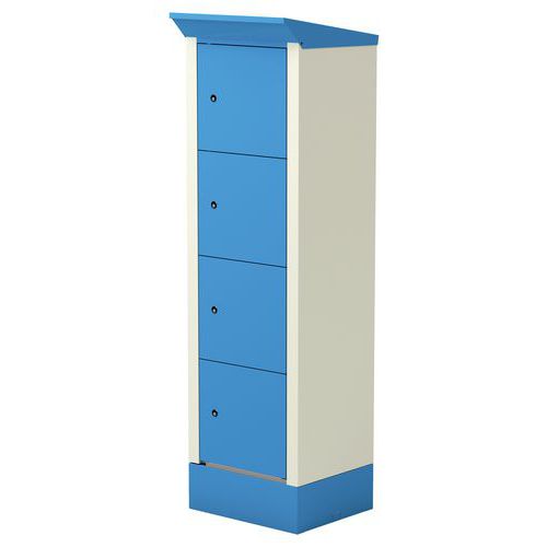 Station De Recharge E-bike Serrure à Clé Gris 7035/bleu 5012