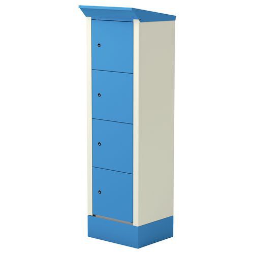 Station De Recharge E-bike Serrure à Consigne Gris 7035/bleu 5012