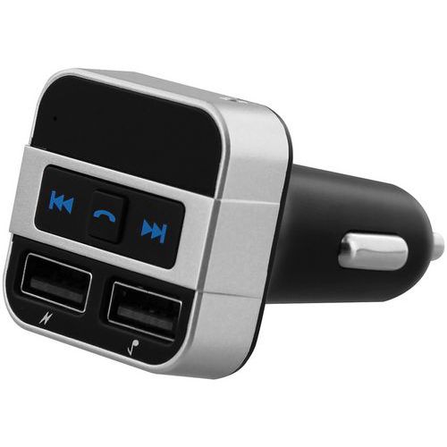 Transmetteur Fm Bluetooth - Kit Mains Libres - Gris - T'nb