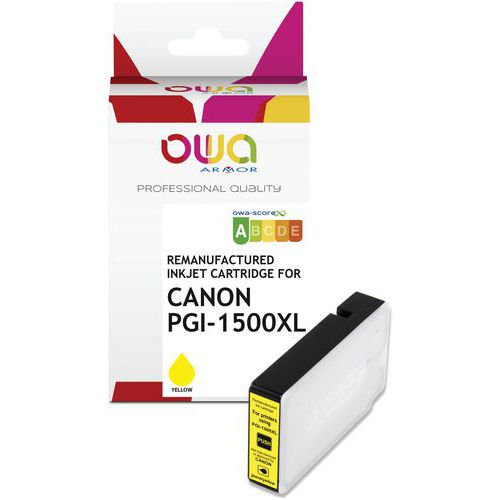 Canon Pgi-1500xl Encre Remanufacturée Haute Capacité Jaune