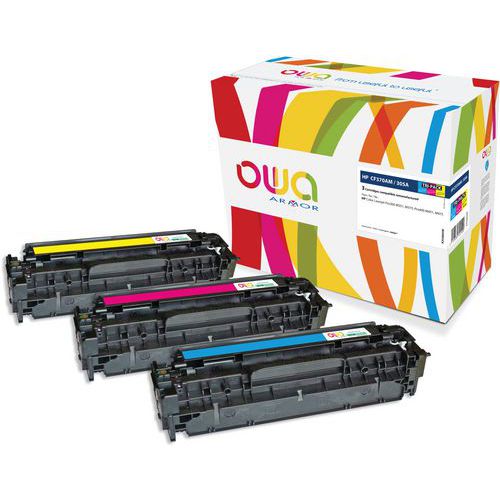 Hp 305a Toner Remanufacturés 1x Cyan 1x Magenta 1x Jaune