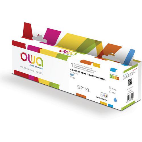 Hp 971xl Cartouche D'encre Remanufacturée Haute Capacité Cyan