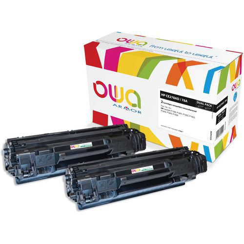 Hp Ce278a Canon 726 Toner Remanufacturés 2x Noir