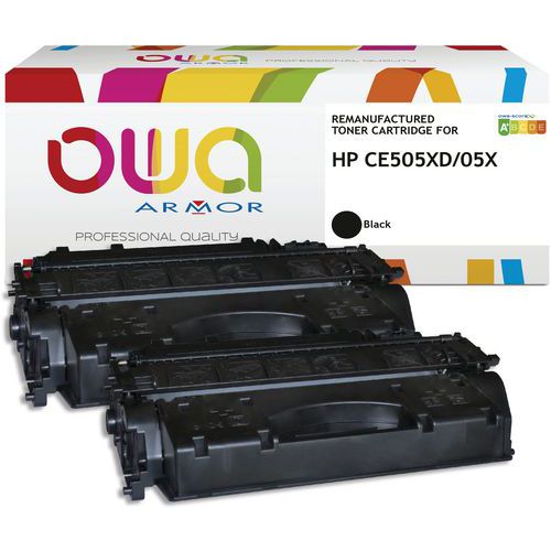 Hp 05x Toner Remanufacturés Haute Capacité 2 X Noir