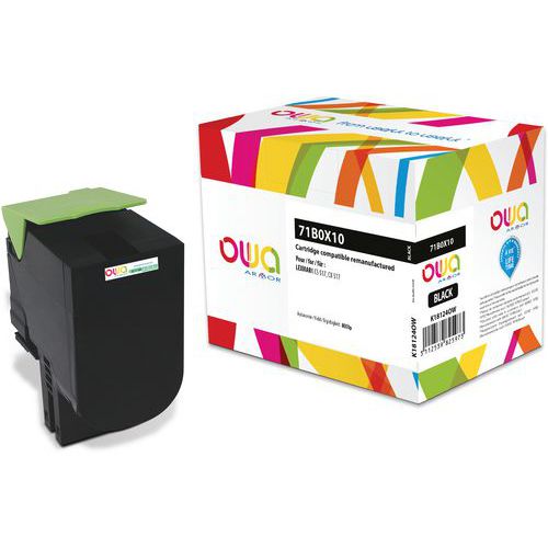 Lexmark 71b0h10/010 Toner Remanufacturé Haute Capacité Noir