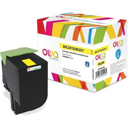 Lexmark 80c2xy0 Toner Remanufacturé Haute Capacité Jaune