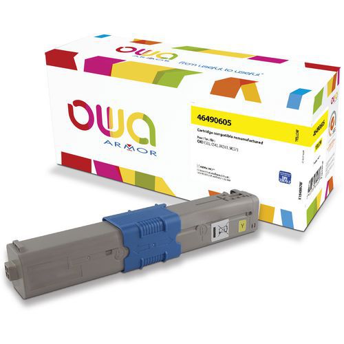 Oki C532 Toner Remanufacturé Haute Capacité Jaune