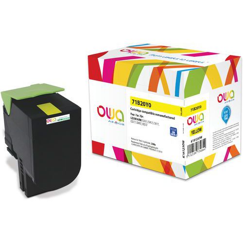 Lexmark 71b20y0 Toner Remanufacturé Jaune