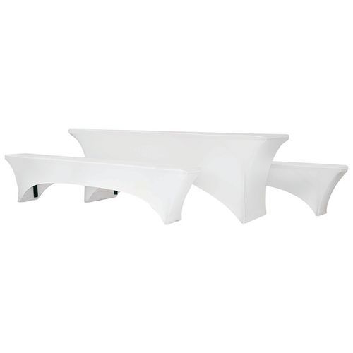 Housse Stretch Pour Table Et Bancs Munich 70 - Blanc