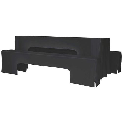 Housse Droite Pour Table Et Bancs Munich 70 - Noir