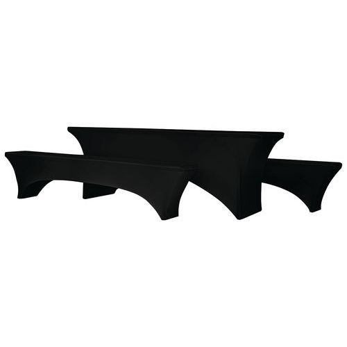 Housse Stretch Pour Table Et Bancs Munich 50 - Noir