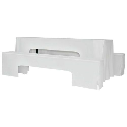 Housse Droite Pour Table Et Bancs Munich 50 - Blanc