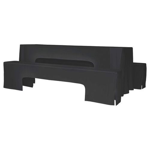 Housse Droite Pour Table Et Bancs Munich 50 - Noir