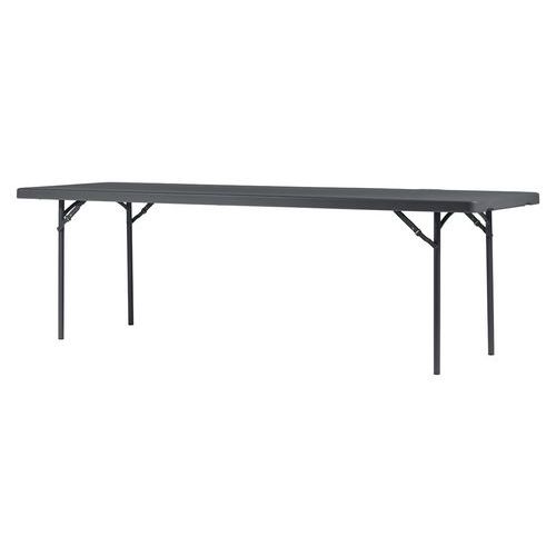 Table Pliante Xl240 - 244 X 76 Cm -gris Bleuté