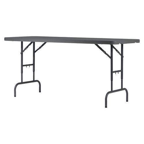 Table Pliante Réglable Hauteur Worktop 180 - 183 X 76 Cm - Gris Bleuté