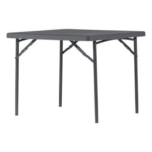 Table Pliante Xxl 90 - 91 X 91 Cm - Gris Bleuté