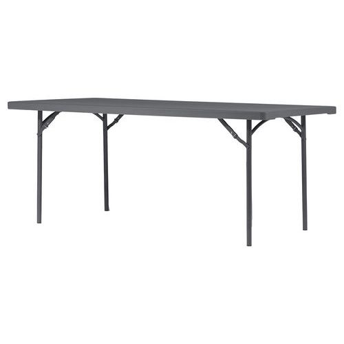 Table Pliante Xxl 180 - 183 X 91 Cm - Gris Bleuté