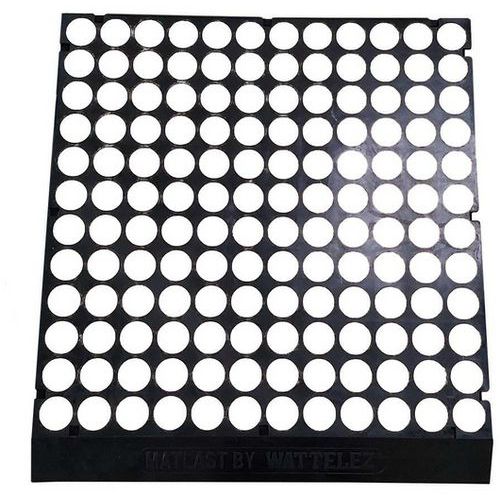 Matlast Noir - 555 X 50 Cm - Pastille Blanche - 1 Bord