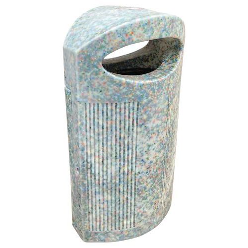 Poubelle Marin 80 L Plastique Multicolore Ouverture Fente Éco-responsable 30% Recyclé