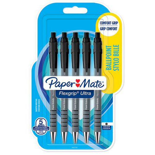 Stylo Bille Flexgrip Ultraâ„¢ Rétractable Noir - Paper Mate®