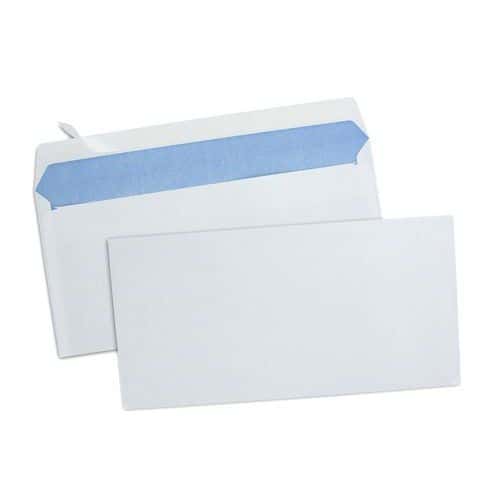 Boîte de 500 enveloppes blanches autocollantes siligom 80gr 110X220mm DL thumbnail image 1