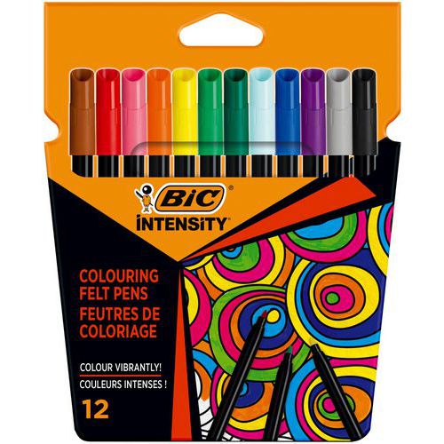 Feutre De Coloriage Intensity Pointe Fine - Assortis- Bic