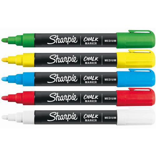 Sharpie Chalk Marqueurs Craie Bleu Blanc Rouge Jaune Et Vert