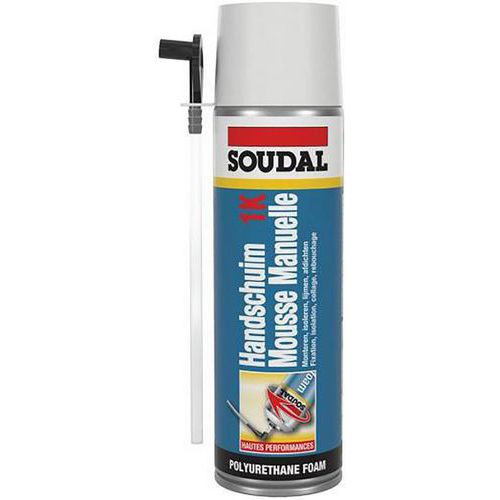 Mousse expansive polyuréthane manuelle 1K 500 ml - Soudal Mousse expansive polyuréthane manuelle 1K 500 ml - Soudal
