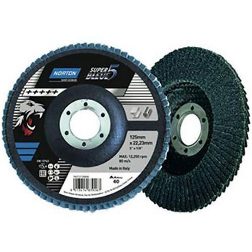 Lot De 10 Disques à Lamelles Sb5 Ø125x22 Grain 120 - Norton