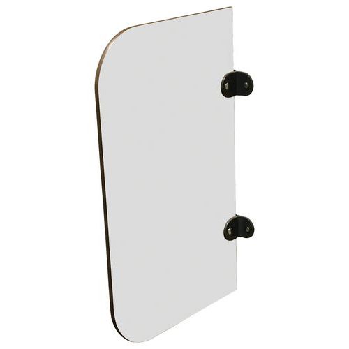 Séparation urinoir adulte murale - Gris clair - Stratifié compact HPL - 36,5 x 61 cm - Durable et facile d'entretien
