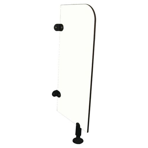 Séparation urinoir enfant mur/sol - Blanc - HPL - 36,5 x 102 cm - Durable et facile à nettoyer