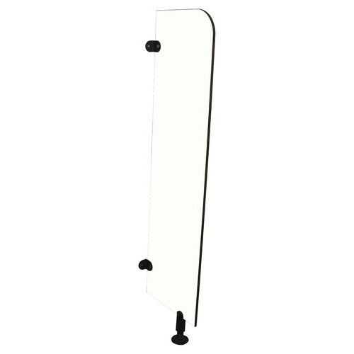 Séparation urinoir adulte blanc HPL - L 36,5 x H 130 cm - Durable et facile d'entretien