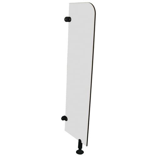 Séparation urinoir adulte - Gris clair - 36,5 x 130 cm - Stratifié compact HPL - 15 ans garantie