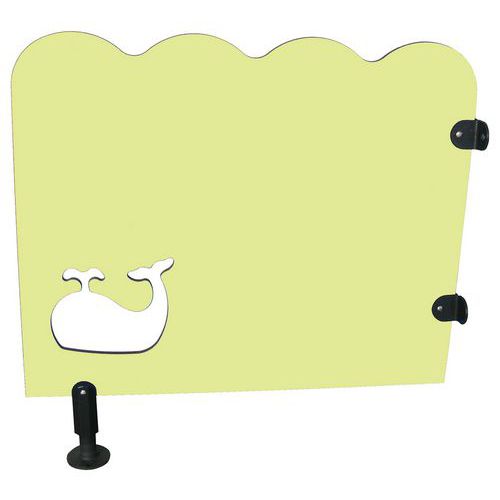 Séparation Sanitaire Enfant Océania - Fleur Anis - 75x73 cm - Stratifié Compact HPL - 15 ans Garantie