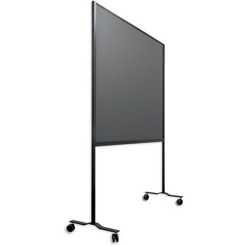 Tableau Travail Mobile Émail Gris (craie) - Smit Visual-120x150 Cm