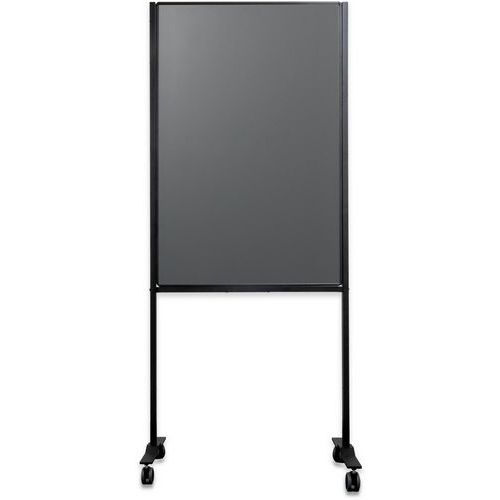 Tableau Travail Mobile Émail Gris (craie) - Smit Visual-120x75 Cm